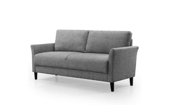 Zinus Jackie Classic Upholstered Sofa Couch in Dark Grey